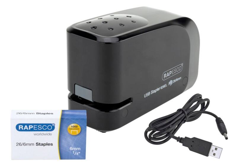 Agrafeuse Rapesco 626EL Demi bande 15 Feuilles Noir 26/6 ABS (Acrylonitrile butadiène styrène)