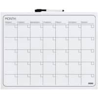 Planning mensuel DESQ Magnétique À visser 50 (L) x 40 (H) cm Métal Blanc
