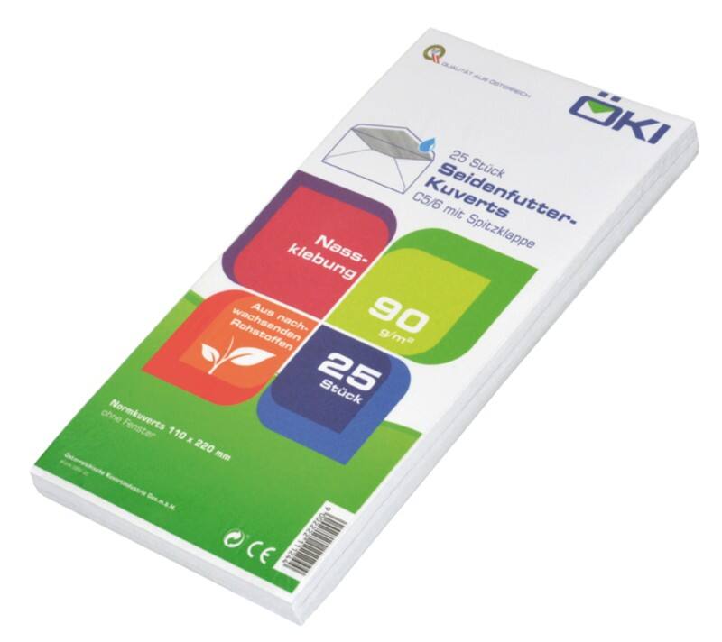 Enveloppes ÖKI C5 Gommé Blanc 25 unités