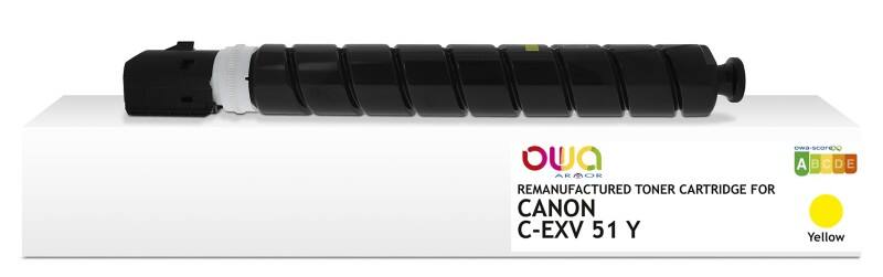 Cartouche jet d'encre OWA K40262OW Compatible Canon C-EXV 51 Y Jaune