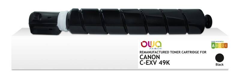 Cartouche jet d'encre OWA K40044OW Compatible Canon C-EXV 49 K Noir