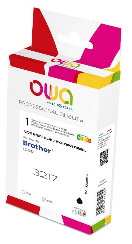 Cartouche jet d’encre OWA K20819OW Compatible Brother LC3217 Noir