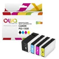 Cartouche jet d’encre OWA K10404OW Compatible Canon PGI1500XL Noir, cyan, magenta, jaune 4 unités