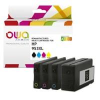 Cartouche jet d’encre OWA Compatible 953XL K10452OW Cyan, jaune, magenta, noir