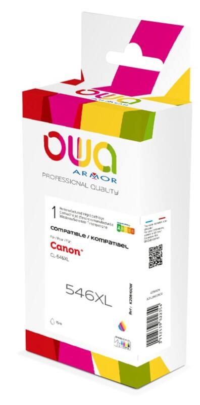 Cartouche jet d’encre OWA CL-546XL Compatible Canon Cyan, Magenta, Jaune