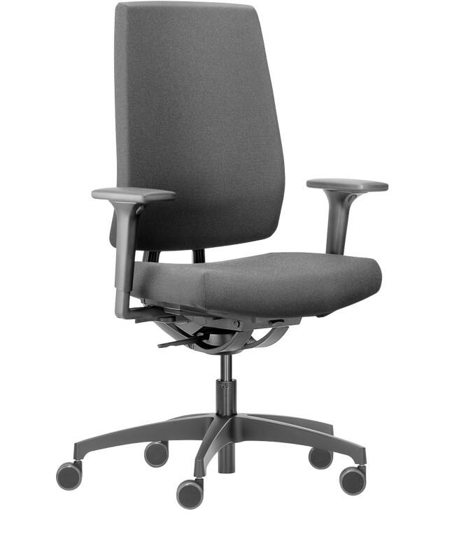 Siège de bureau Indeed Dauphin Mécanisme synchrone Accoudoirs 2D Noir 150 kg ID 7046_SLP 720 x 720 mm