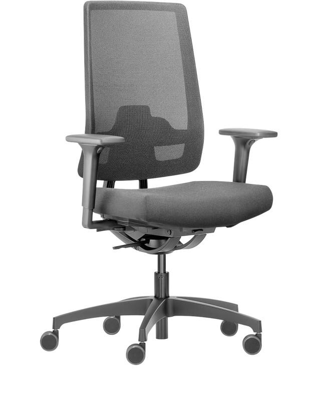 Siège de bureau Indeed Dauphin Mécanisme synchrone Accoudoirs 2D Noir 150 kg ID 7056_SLP 720 x 720 mm