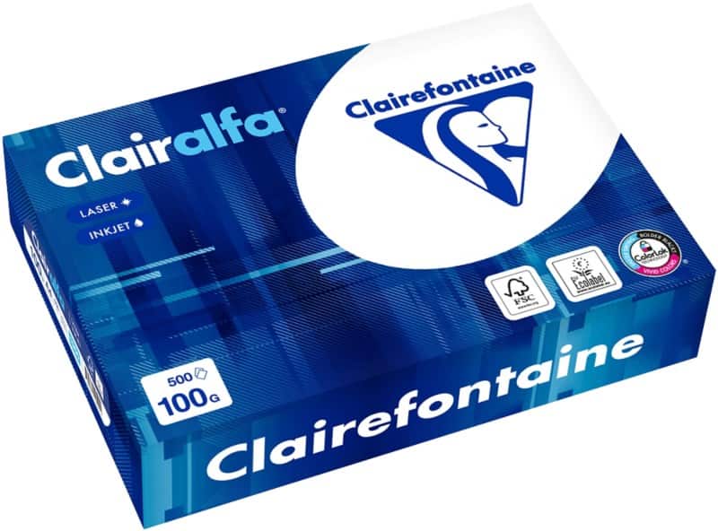 Papier imprimante Clairalfa A4 Clairefontaine Blanc 100 g/m² 500 Feuilles