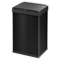 Poubelle à couvercle basculant Hailo Big-Box Swing L 35 L Noir Acier, Plastique