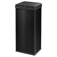 Poubelle à couvercle basculant Hailo Big-Box Swing XL 52 L Noir Acier, Plastique