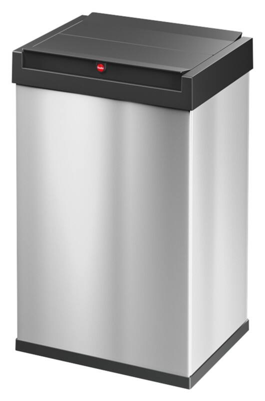 Poubelle à couvercle basculant Hailo Big-Box Swing L 35 L Argenté Acier inoxydable, Plastique