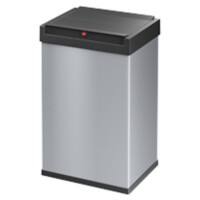 Poubelle à couvercle basculant Hailo Big-Box Swing L 35 L Argenté Acier, Plastique