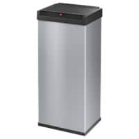 Poubelle à couvercle basculant Hailo Big-Box Swing XL 52 L Argenté Acier, Plastique