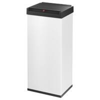 Poubelle à couvercle basculant Hailo Big-Box Swing XL 52 L Blanc Acier, Plastique