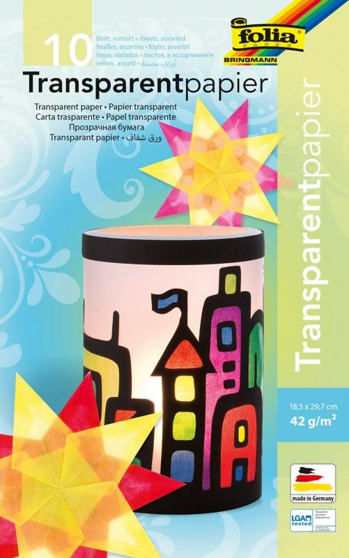 Papier traceur Folia Assortiment 42 g/m² 10 Feuilles