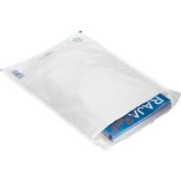 RAJA Pochette d’envoi à bulles Film en polyéthylène Blanc Avec Fenêtre 355 (l) x 265 (H) mm Autocollante 75 g/m² 100 Unités