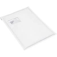 RAJA Pochette d’envoi à bulles Papier Kraft, Film en polyéthylène Blanc Avec Fenêtre 265 (l) x 175 (H) mm Fermeture à rabat 78 g/m² 100 Unités