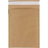 RAJA Pochette d’envoi à bulles Papier Kraft Brun Sans Fenêtre 229 (l) x 162 (H) mm Fermeture à rabat 110 g/m² 75 Unités