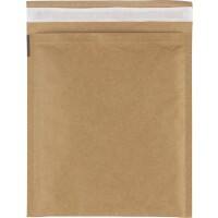 RAJA Pochette d’envoi à bulles Papier Kraft Brun Sans Fenêtre 245 (l) x 205 (H) mm Fermeture à rabat 110 g/m² 75 Unités
