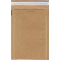 RAJA Pochette d’envoi à bulles Papier Kraft Brun Sans Fenêtre 265 (l) x 180 (H) mm Fermeture à rabat 110 g/m² 75 Unités