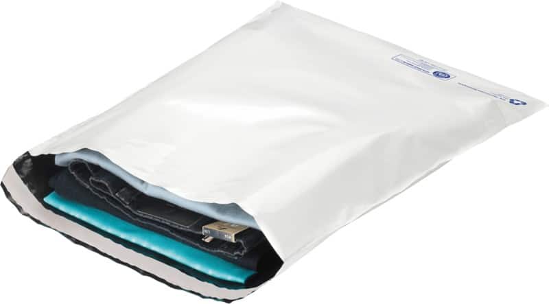 Pochette de sécurité RAJA Sans Fenêtre 450 (l) x 500 (H) mm Fermeture à rabat Blanc 100 Unités