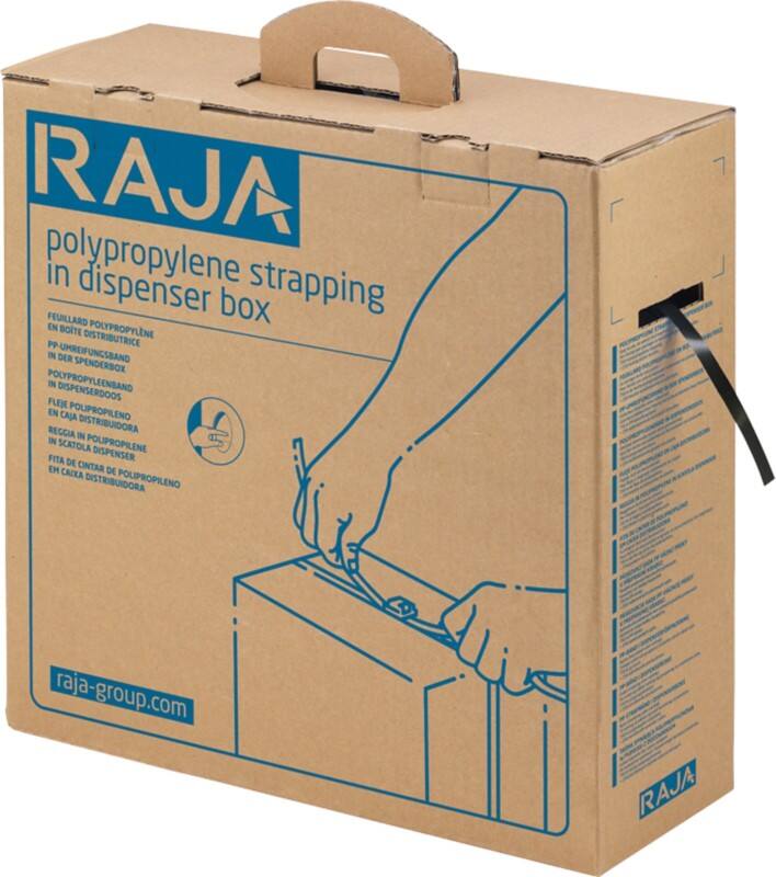 Bande de cerclage RAJA PP (Polypropylène) 1,2 (l) cm Noir