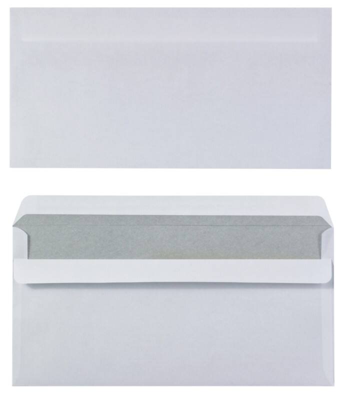 Enveloppes Viking Sans fenêtre DL Autocollante Blanc 75 g/m2 220 (l) x 110 (h) mm 100 Unités
