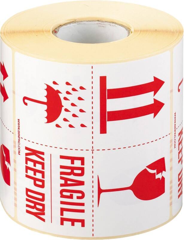 Étiquettes d'avertissement RAJA M-Cote 10 x 10 cm Blanc, rouge ETIC118 500 Étiquettes