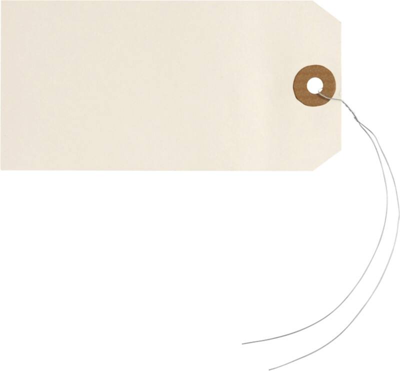 RAJA Étiquettes américaines Carton, Métal Beige 5,1 x 10 cm 1000 Unités