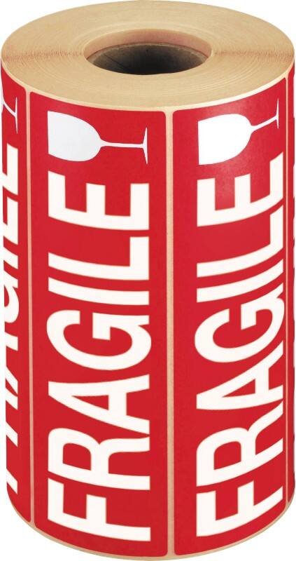 RAJA Étiquettes d'avertissement M-Cote Blanc, rouge 16,5 x 5,5 cm