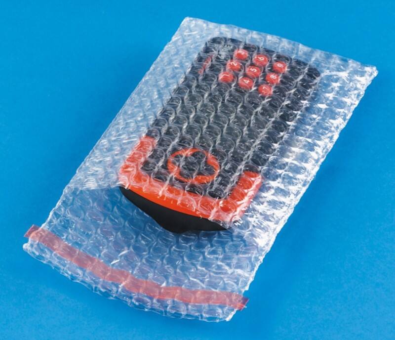 RAJA Pochette d’envoi à bulles PEBD (Polyéthylène à basse densité) Transparent 180 mm (H) Bande adhésive 80 microns 600 Unités