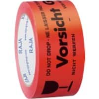 Bande de signalisation RAJA Rouge 50 mm (l) x 66 m (L) PP (Polypropylène)