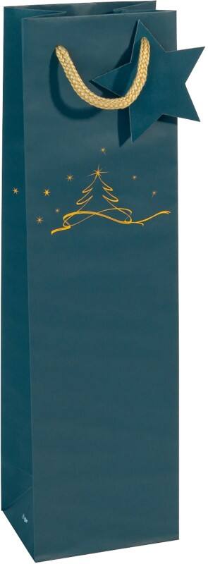 Sac cadeau Sigel Bleu pétrole 10 x 8 x 35 cm 5 Unités