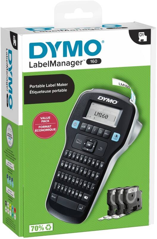 Étiqueteuse DYMO LabelManager 160 Pack promo Thermique QWERTY Noir
