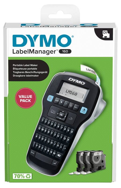 Étiqueteuse DYMO LabelManager LM 160 Pack promo Thermique QWERTZ Noir
