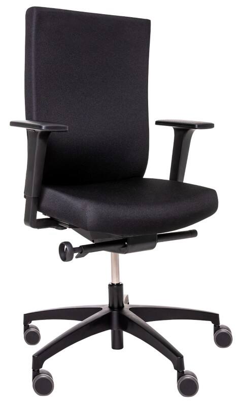 Chaise de bureau @Just EVO Dauphin Mécanisme synchrone Tissu Accoudoirs 2D Noir 125 kg AJ 4876_SLP