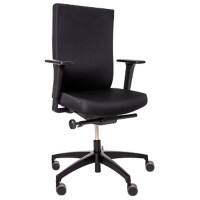 Chaise de bureau Dauphin AJ 4876_SLP Mécanisme synchrone Accoudoirs 2D Assise réglable en hauteur Tissu Noir 400 mm - 520 mm 125 kg