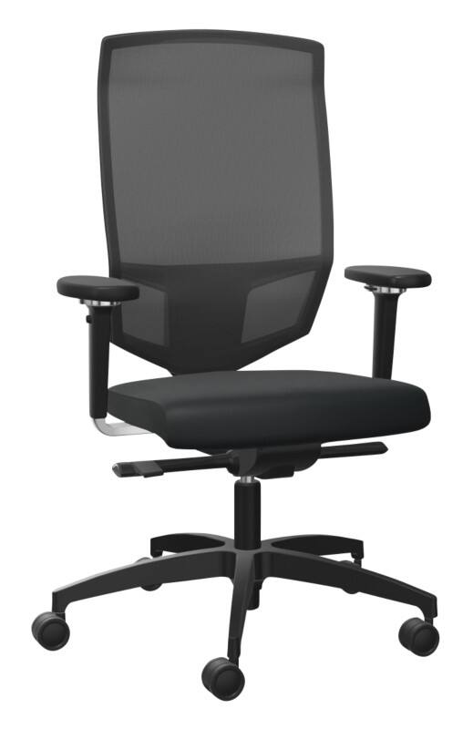 Chaise de bureau @Just NPR Dauphin Mécanisme synchrone Tissu Accoudoirs 4D Noir 125 kg AJ 5775_NPR NL9