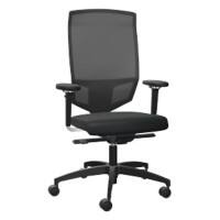 Chaise de bureau Dauphin AJ 5775_NPR NL9 Mécanisme synchrone Accoudoirs 4D Assise réglable en hauteur Tissu Noir 410 mm - 550 mm 125 kg