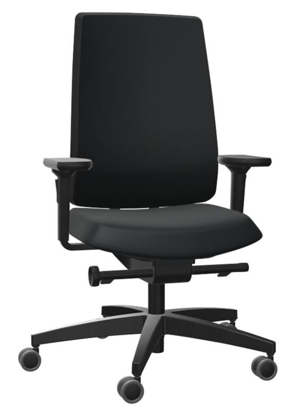 Chaise de bureau Indeed NPR Dauphin Mécanisme synchrone Tissu Accoudoirs 4D Noir 150 kg ID 7045 NL1