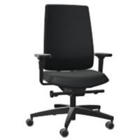 Chaise de bureau Dauphin Indeed NPR Mécanisme synchrone Accoudoirs 4D Assise réglable en hauteur Tissu Noir 410 mm - 550 mm 125 kg ID 7045 NL1