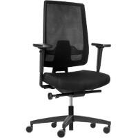 Chaise de bureau Dauphin ID 7055 NL3 Mécanisme synchrone Accoudoirs 4D Assise réglable en hauteur Tissu Noir 410 mm - 550 mm 125 kg