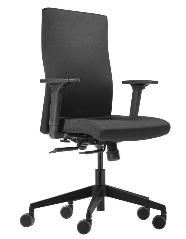 Chaise de bureau Comfort Trendoffice Mécanisme synchrone Tissu Accoudoirs 2D Noir 125 kg SC 9248 NL6
