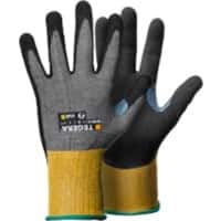 Gants de manutention TEGERA Infinity Élasthanne, Fil de fibre de verre, HPPE (Polyéthylène haute performance), Mousse de nitrile, Nylon, PU (Polyuréthane) à base d'eau, Spandex, Technologie CRF Small (S) Gris, Jaune 6 paires