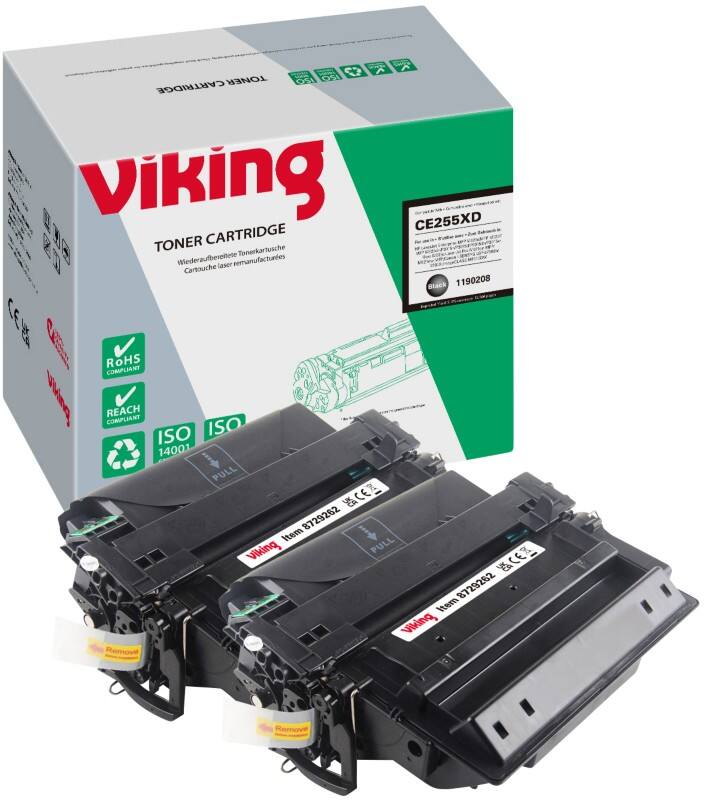 Toner Viking 55X compatible CE255XD Noir 2 unités