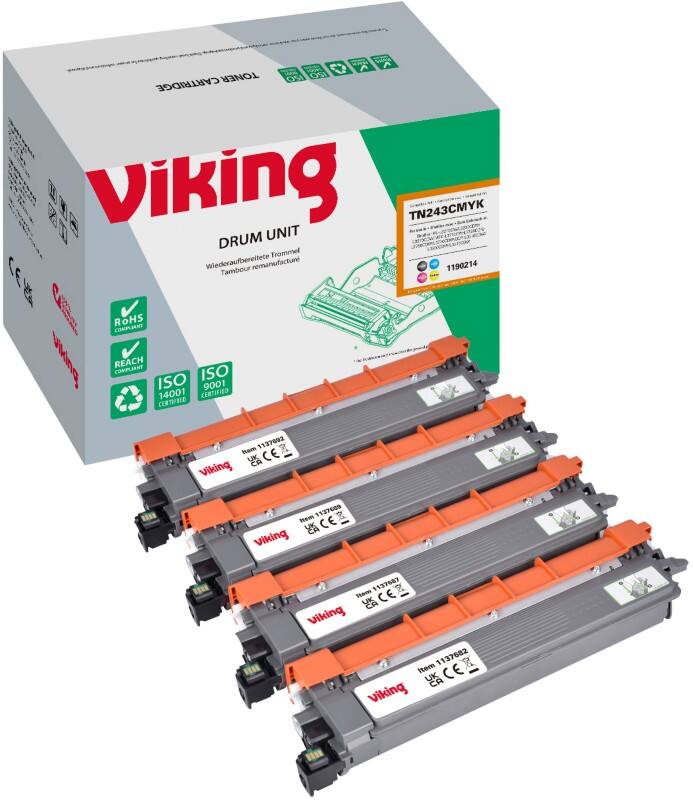 Toner Viking TN-243CMYK compatible Brother Noir, cyan, magenta, jaune Multipack 4 Unités