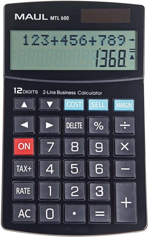 Calculatrice de bureau Maul Business Pro 24 chiffres Noir Pile;Solaire MTL 600