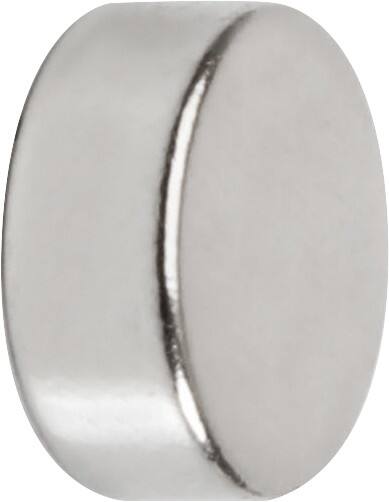 Aimants Maul Neodymium Rond Argenté clair 1.5 kg Capacité de charge 8 mm 10 Unités