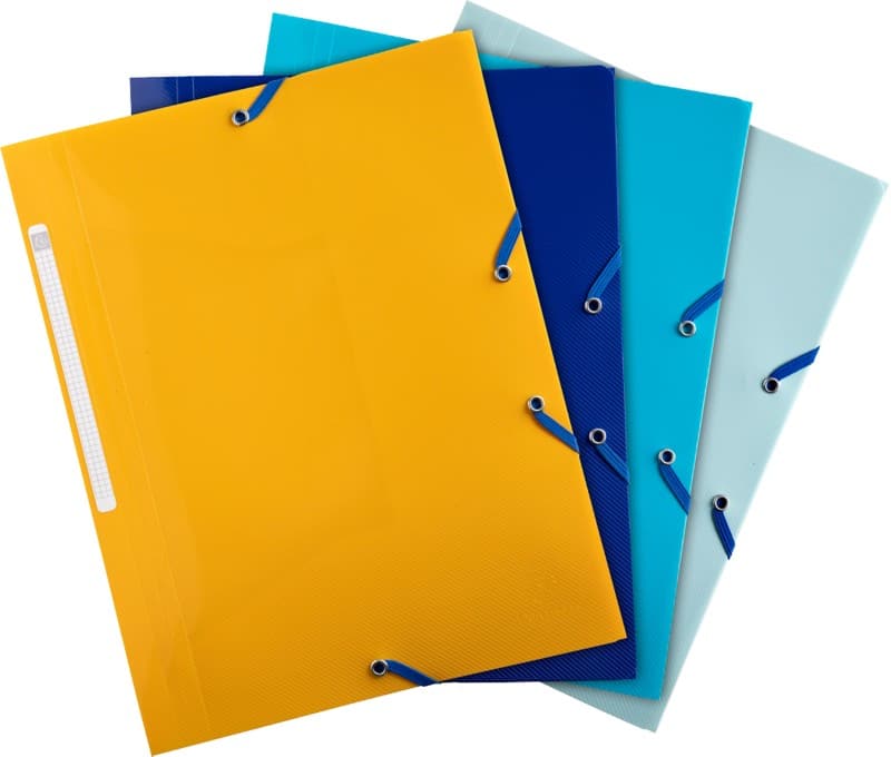 Farde à 3 rabats Exacompta BEE BLUE 55110E A4 Portrait PP (Polypropylène) Élastique 24 (l) x 0,2 (p) x 32 (h) cm Assortiment 4 Unités