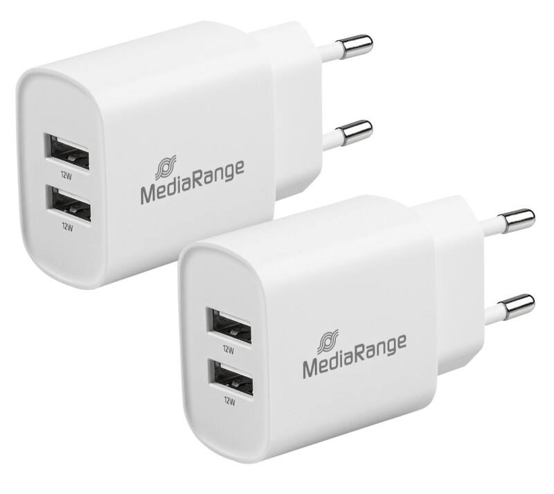 Chargeur MediaRange MRMA114 Blanc